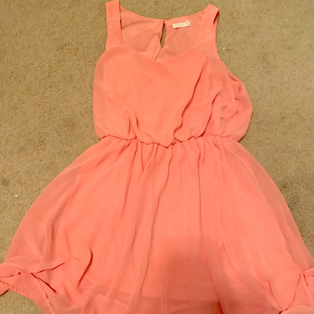 A Lush peachy gathered dress